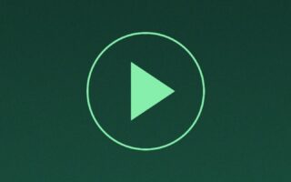 Ilustrasi tombol putar video vertikal